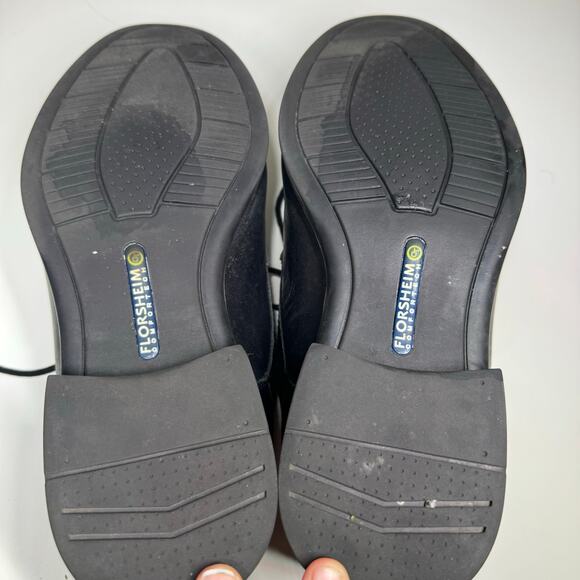 Florsheim Mens Midtown Plain Toe Wingtip Dress Shoes 12135-001 Black Size 10 D - Picture 10 of 10